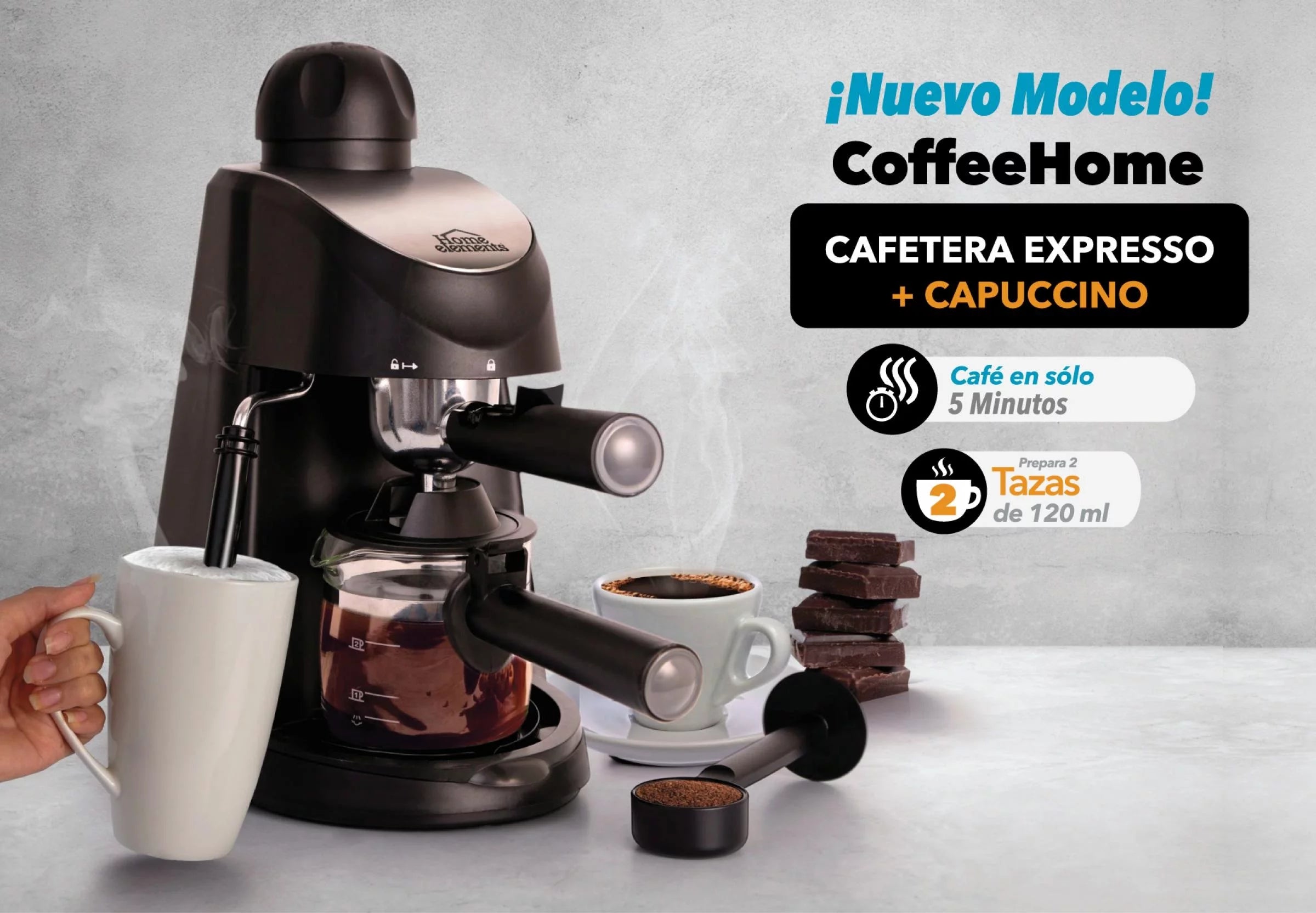 Cafetera Espresso + Capuccino – Coffee Home